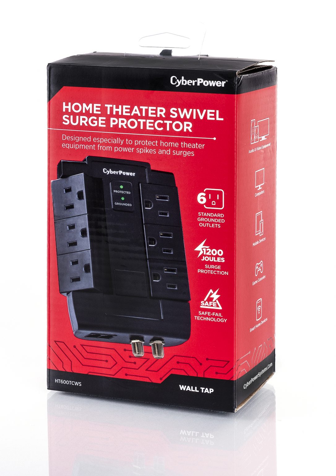 HT600TCWS Home Theater Surge Protectors Product Details, Specs, Downloads CyberPower