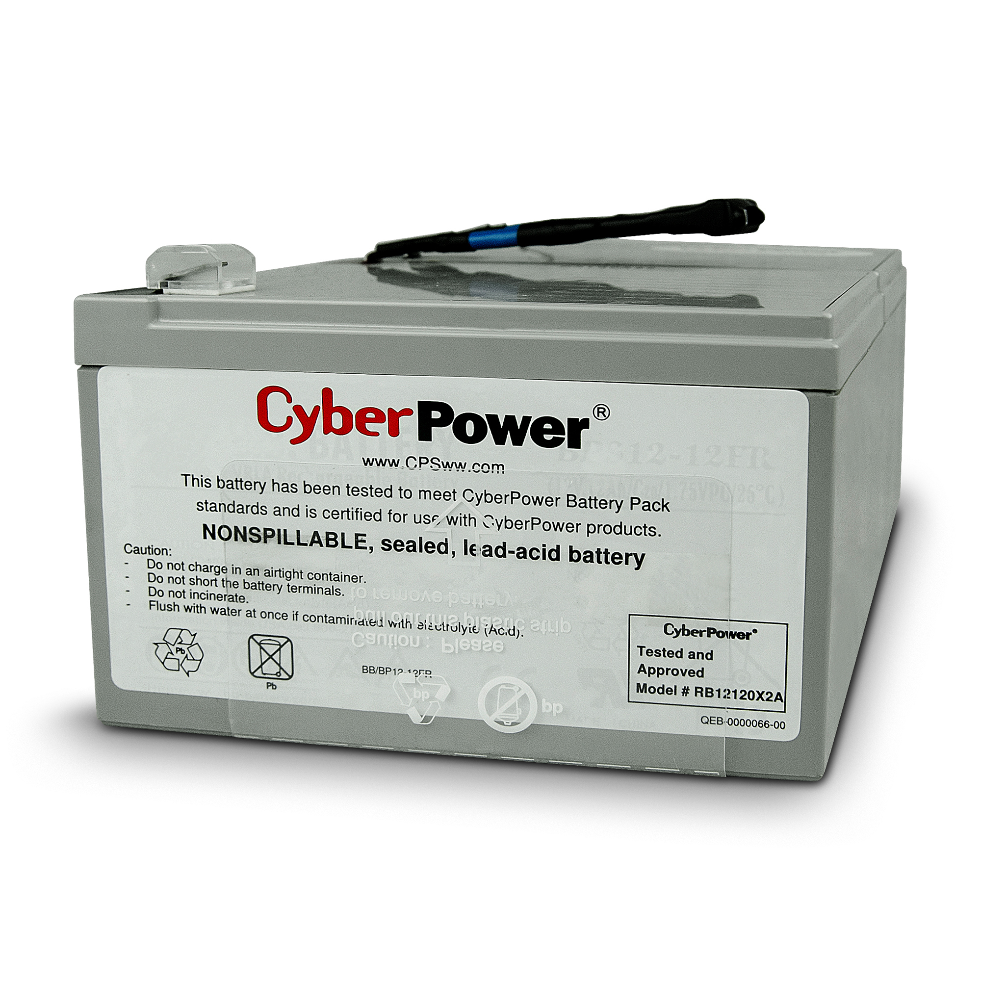 Sealed battery. CYBERPOWER pr1000elcd. CYBERPOWER rbp0129. CYBERPOWER rbp0030. RB 12120.