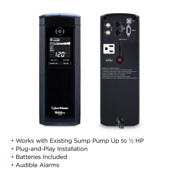 Battery Backup A1500SP1 Backup Battery for Sump Pumps CyberPower