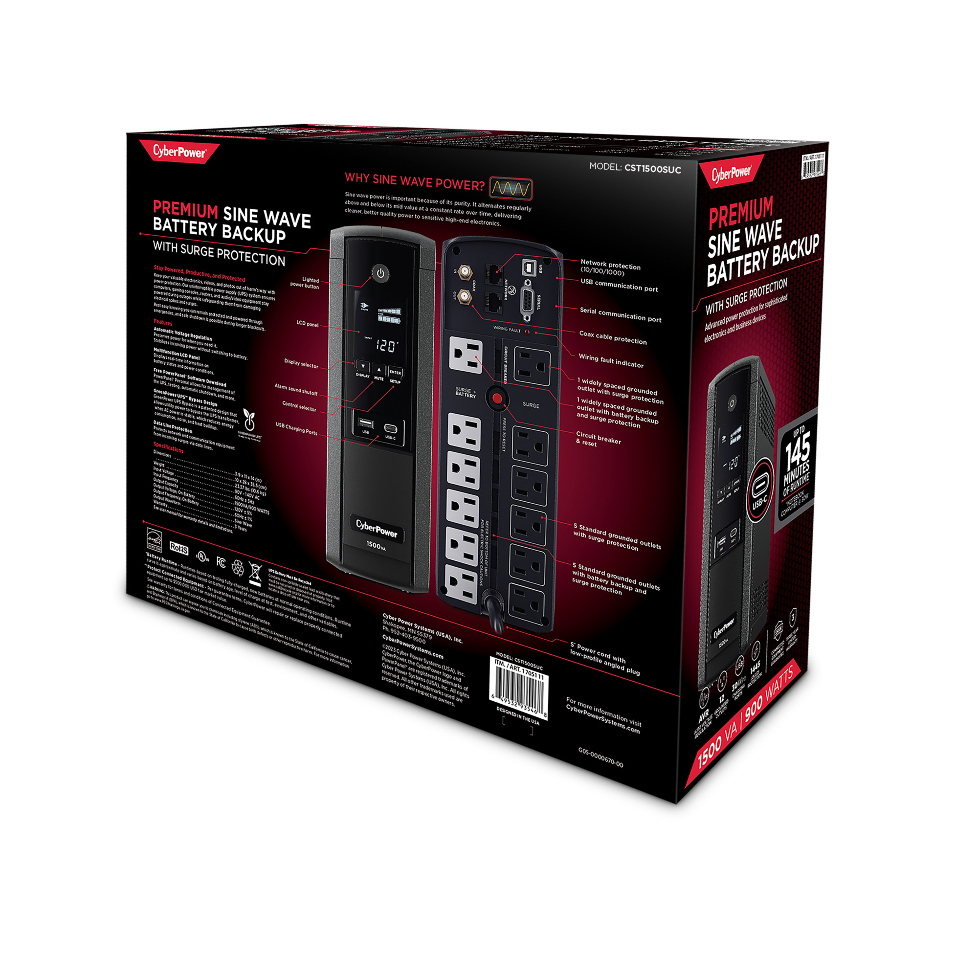 HYPOWELL　CS-CN500 CST1500SUC - UPS Systems - Battery Backup - Product Details