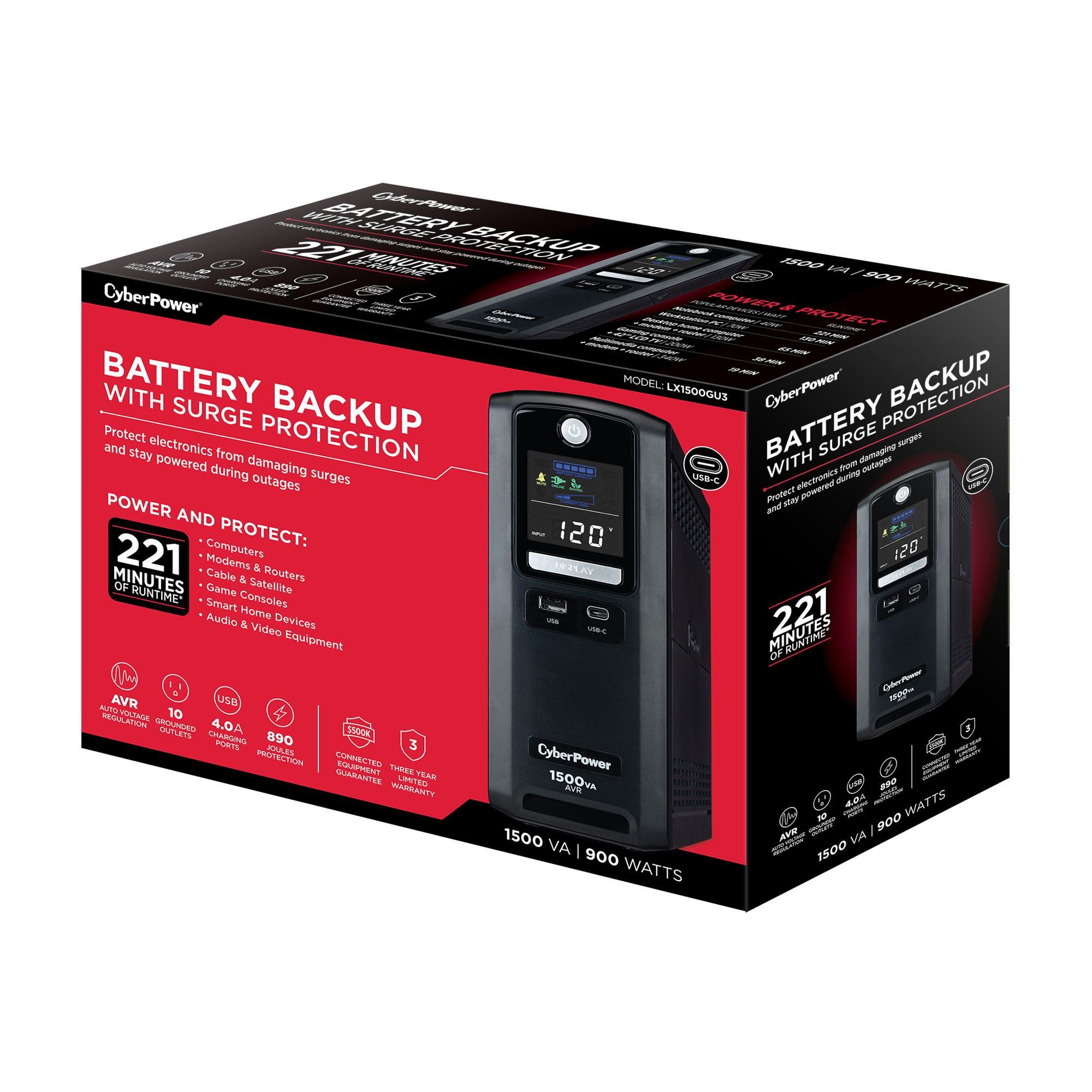 LX1500GU3 - Battery Backup - Product Details, Specs, Downloads