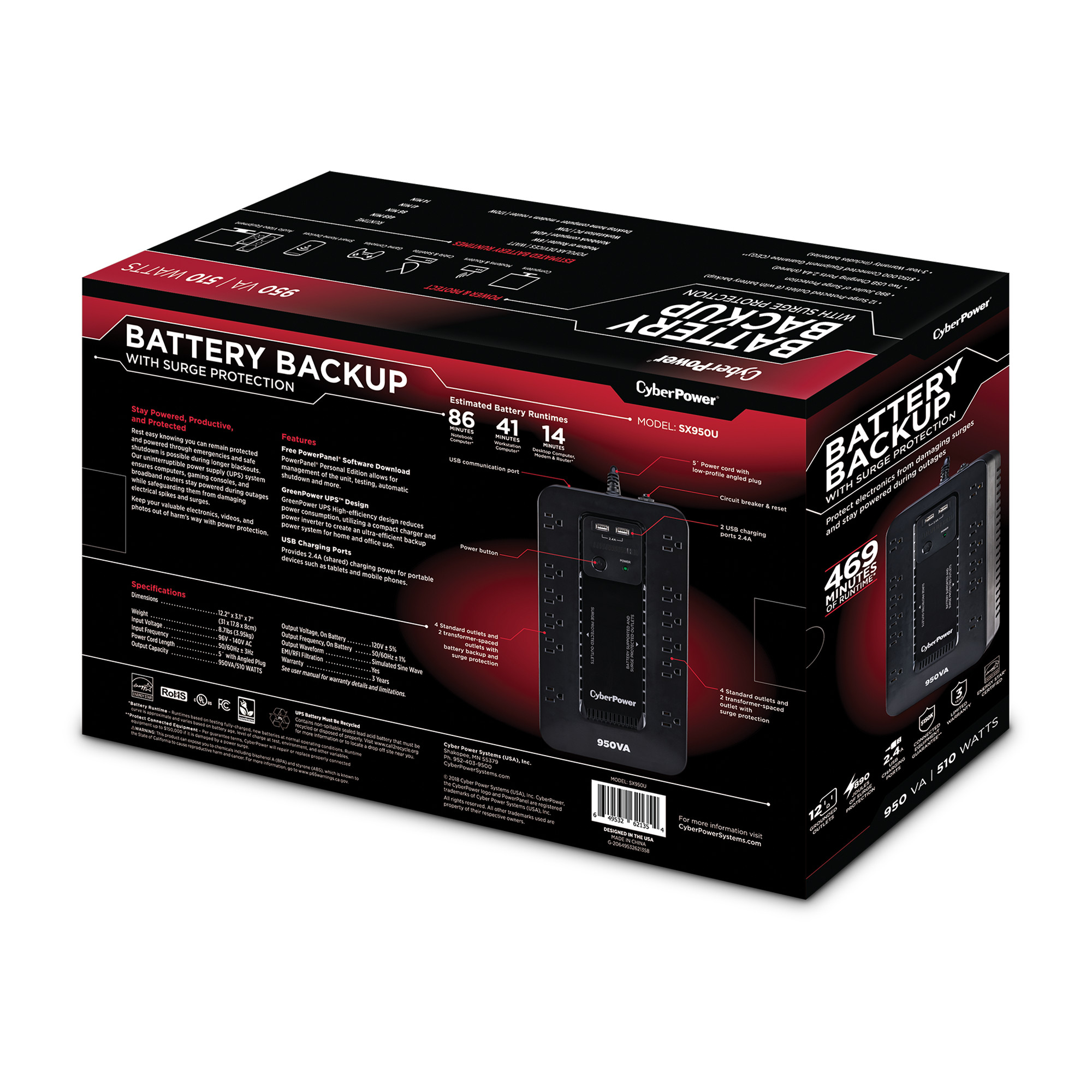 SX950U-FC - Battery Backup - Product Details, Specs, Downloads